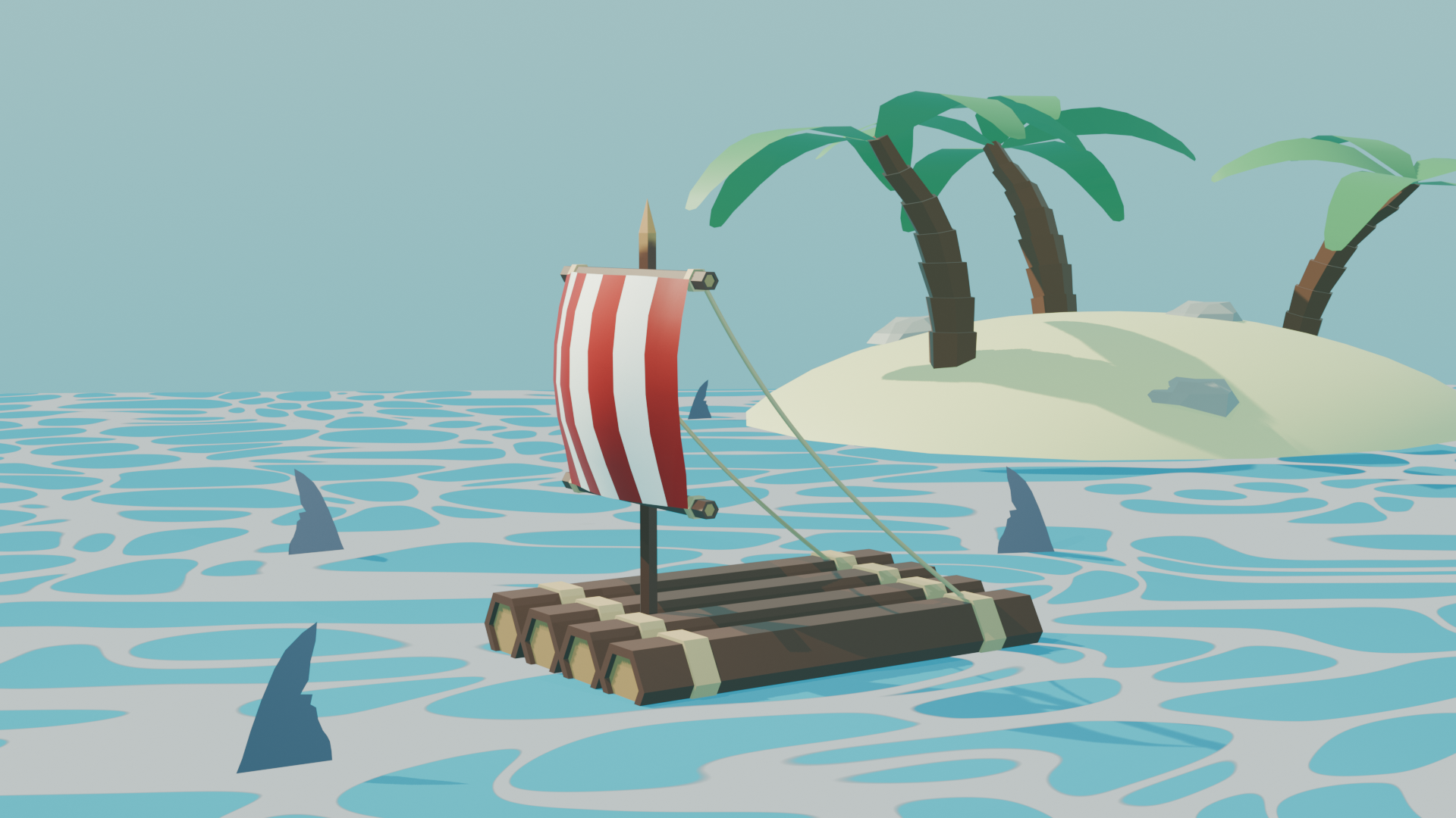 3D model of a raft